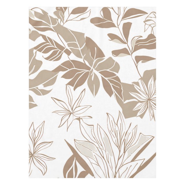 Terracotta Wildblume Rustic Boho Frühlingsdekor Tischdecke (Vorderseite)