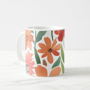 Terracotta Wildblume Rustic Boho Trinkbehälter Kaffeetasse