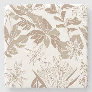 Terracotta Wildblume Rustikale Frühlingszeit Wohng Steinuntersetzer