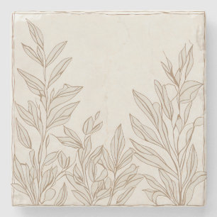 Terracotta Wildblume Rustikale Frühlingszeit Wohng Steinuntersetzer