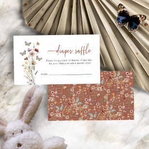 Terracotta-Wildblume Windeln Begleitkarte