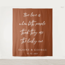 Terracotta Wine Love: Hochzeit und Foto im Hinterg Wandteppich