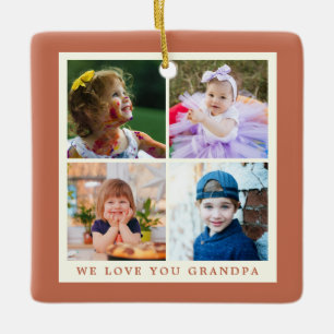 Terracotta Wir lieben Dich Opa 4 Foto Weihnachten Keramikornament