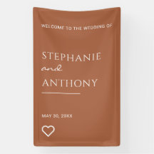Terracotta with Heart Modern Wedding
