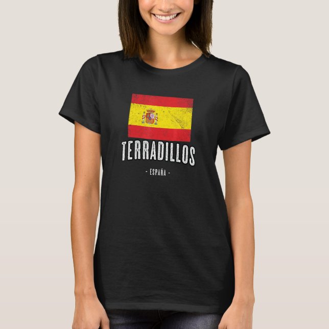 Terradillos Spain Flag City - Bandera Ropa T-Shirt (Vorderseite)