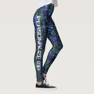 Terraform Garden Green Galaxy Glitzer CUSTOM Leggings