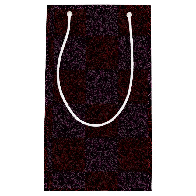 Terrain Pattern Red 01x4B Black BG Kleine Geschenktüte (Vorderseite)