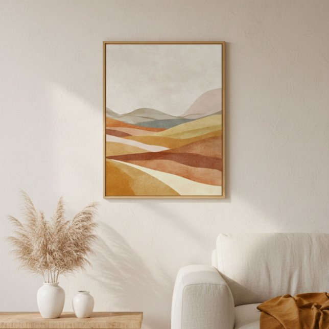 Terrakotta-Abstraktes Landschaftswandkunst  Poster (Von Creator hochgeladen)