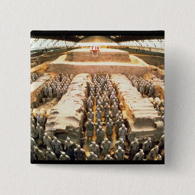Terrakotta-Armee, Qin-Dynastie, 210 BC Button (Vorderseite)