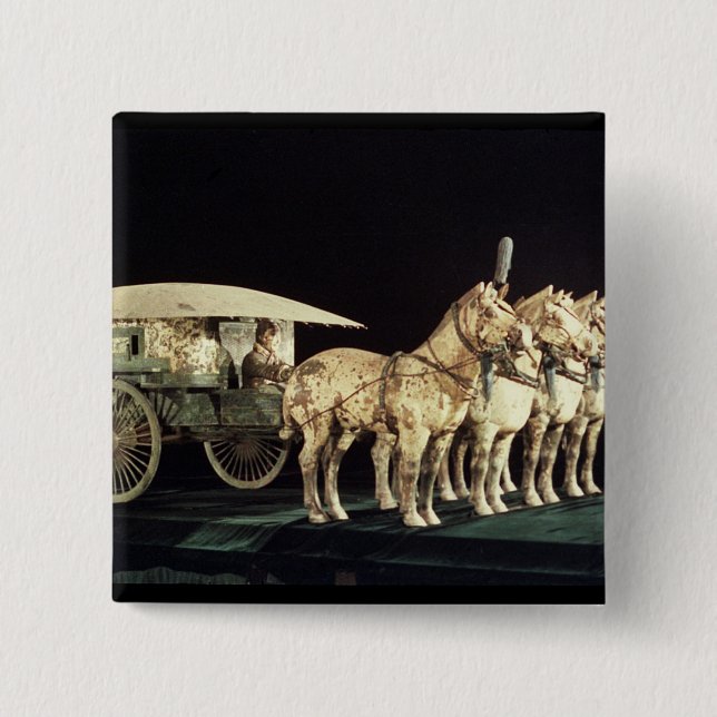 Terrakotta-Armee, Qin-Dynastie Button (Vorderseite)