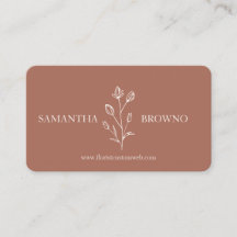 Terrakotta Beige Elegant Line Blume