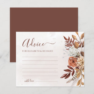 Terrakotta-Blumen Boho-Hochzeits-Tippkarte für den