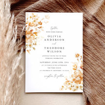 Terrakotta-Blumen Elegante Aquarell-Hochzeit 