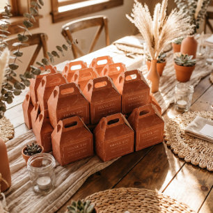 Terrakotta-Blumen-Hochzeit-Dankeschön-Geschenkbox Geschenkschachtel