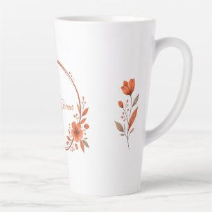 Terrakotta-Blumenpaar-Geschenktasse mit individuel Milchtasse