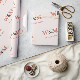 Terrakotta-Blush-Pink-Boho-Geschäftsmarke Geschenkpapier
