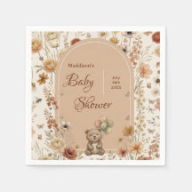 Terrakotta-Bogen Boho Blumen Baby Shower Papier
