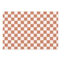 Terrakotta-Boho-Geschenkpapier 3er-Pack Neutrales