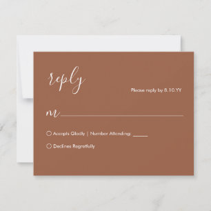 Terrakotta-Boho-Hochzeit-RSVP-Karte RSVP Karte