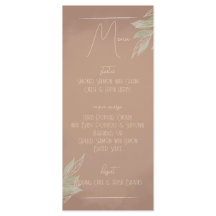 Terrakotta-Boho-Minimalist-Hochzeitsmenü