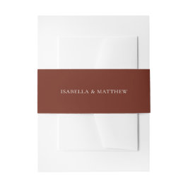 Terrakotta-Boho-Minimalist-Typografie-Hochzeit Einladungsbanderole
