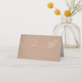 Terrakotta Boho Minimalistische Hochzeit Platzkarte