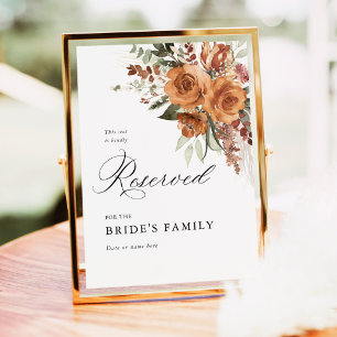 Terrakotta-Boho-Rosen-Blumen-Hochzeit-Resserviert- Poster