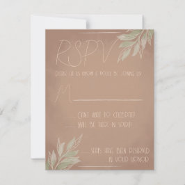 Terrakotta-Boho-RSPV-Karte RSVP Karte
