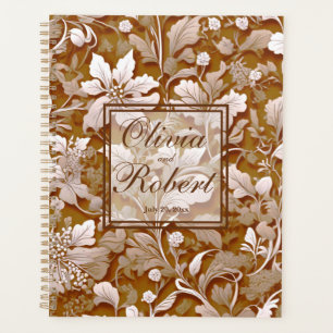 Terrakotta-Brandorange Modern botanisch Boho Planer