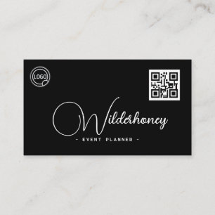 Terrakotta Chic minimalist QR-Code Visitenkarte