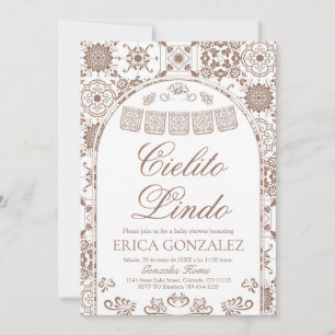 Terrakotta Cielito Lindo Papel Picado Baby Shower Einladung