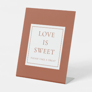 Terrakotta Classic Elegant Liebe ist süß Sockelschild