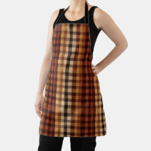 Terrakotta-Creme- und Schwarz-Buffalo-Karo-Tartan