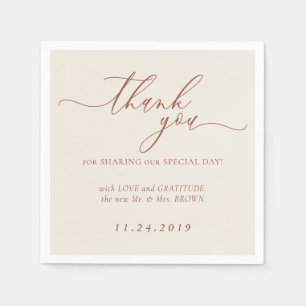 Terrakotta Danke Formale Erdtöne Dekor Hochzeit Serviette