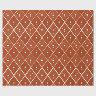 Terrakotta-Diamant Moderne Skandinavische Minimali Geschenkpapier