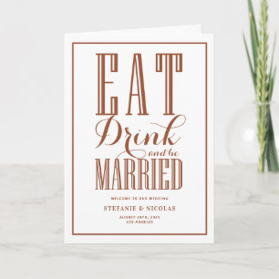 Terrakotta-Eat, Drink and Be Married-Hochzeit Programm
