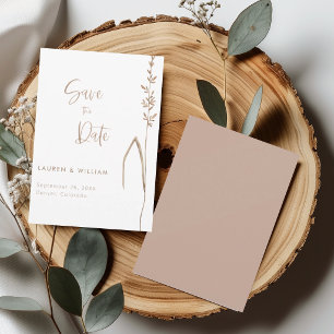 Terrakotta & Elfenbein Boho Hochzeit Save The Date Einladung