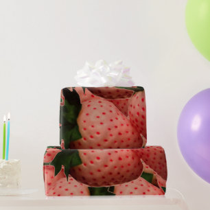 Terrakotta-Erdbeeren Geschenkpapier