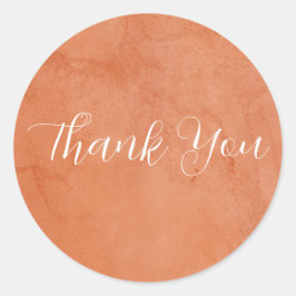 Terrakotta-Eukalyptus-Burgunderrot-Orangen-Blumenm Runder Aufkleber