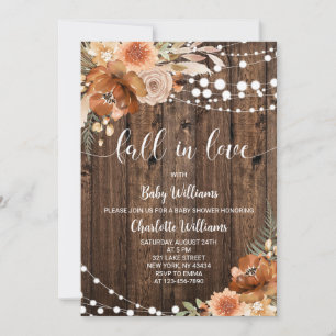 Terrakotta-Fall-in-Love-Baby-Party Einladung