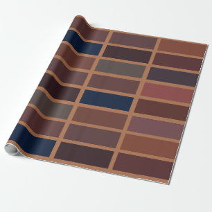 Terrakotta Farbige Streifen Rost Gestreift Geschenkpapier