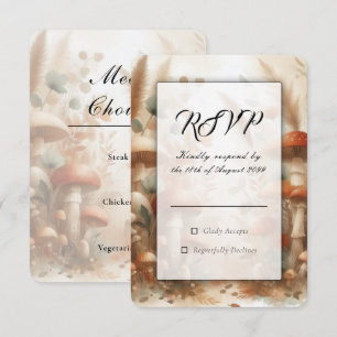 Terrakotta Fliegenpilz Waldzauber Hochzeit RSVP Karte
