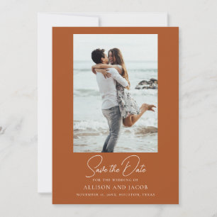 Terrakotta-Foto-Hochzeit - Termin vormerken Save The Date