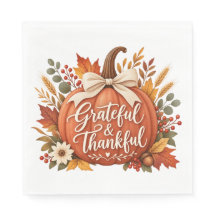 Terrakotta-Friendsgiving-Papier-Tischservietten, D