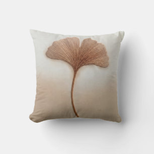 Terrakotta Ginkgo Biloba Blatt Minimalist Modern Kissen