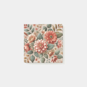 Terrakotta Grün Wasserfarbe Floral Perfekter Frühl Post-it Klebezettel