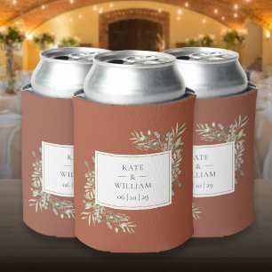 Terrakotta-Grünpflanzen-Hochzeit Dosenkühler