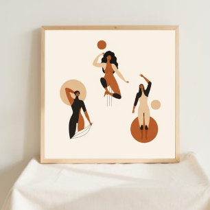 Terrakotta Harmonie – Abstrakte feminine Wandkunst Poster