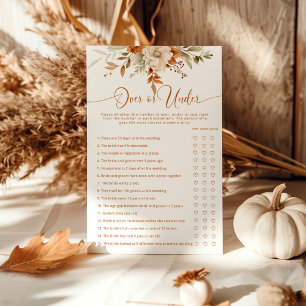 Terrakotta-Herbst über oder unter Brautparty