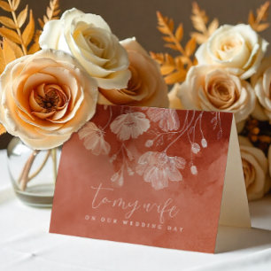Terrakotta-Hochzeitstag-Karte für die Ehefrau Dankeskarte